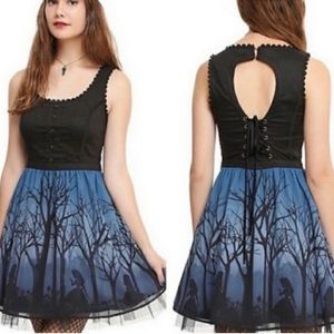 Disney Black and Blue Silhouette Dress